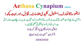 Aethusa Cynapium Homeopathic Medicine in Hindi Lecture 16 37acutemedicine [upl. by Amling]