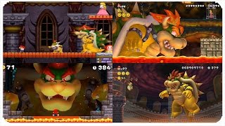 New Super Mario Bros Series  All Bowser Final Boss Battles 20062013 [upl. by Herculie]