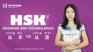 Hanbridge Mandarin HSK GRAMMAR VIDEO HOW TO USE 从来 and 从不 [upl. by Marissa]