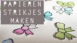 papieren strikjes maken DIY [upl. by Carmita]