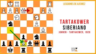 Lección de ajedrez Tartakower siberiano Johner  Tartakower 1928 [upl. by Llenrap]