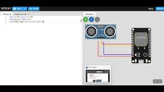 4RobotiqueESP32Micropythoncommander une led en utilisant un capteur ultrason [upl. by Akenom]