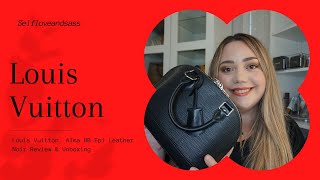 Louis Vuitton Alma BB Epi Leather Noir Review and Unboxing [upl. by Hassett]