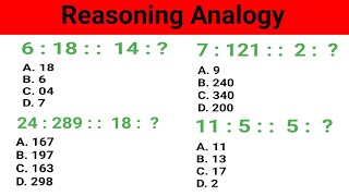 Reasoning number analogy question SSC CGL CHSL UP POLICE MTS Banking Railway amp all Govt Exams [upl. by Namad]