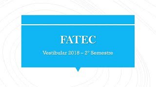 FATEC  2018 2º Semestre  Física questão 36 [upl. by Htezzil]