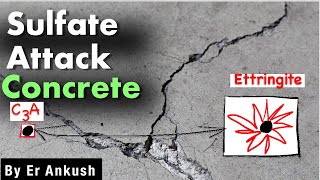 Sulfate attack in concrete Civil Engineering civilengineering concretetechnology [upl. by Rebor]