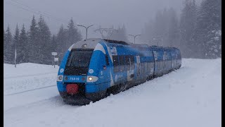 Des trains dans la neige du Lioran 2324 Janvier 2021 [upl. by Ima417]