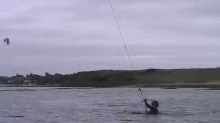 kiteboarding lesson  upwind bodydragging  One Launch Kiteboarding [upl. by Zampardi]