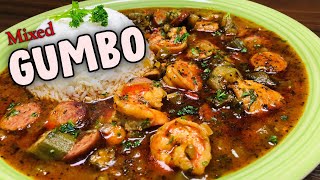 Best Gumbo Ever  Shrimp Chicken amp Sausage Gumbo  A Perfect Recipe For A Large Gathering [upl. by Airasor]