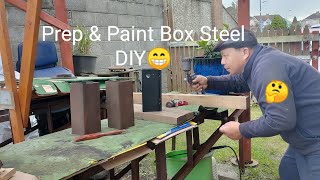 How to prep and paint corroded Box Steel  Easy DIY [upl. by Michigan]