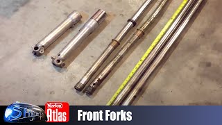 Norton Atlas Project  Shep  Part 21  Front forks [upl. by Halona]