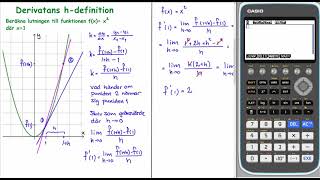 Derivatans h definition Genomgång Matematik 3 HT [upl. by Novelc]