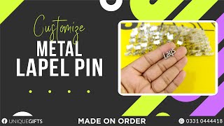 Custom Lapel Pin  Personalized Badge Pin Business Company Logo  Initials Lapel Pin Event Gifts [upl. by Jacinta751]