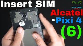 Alcatel One Touch Pixi 4 6 Insert the SIM card [upl. by Itirp364]