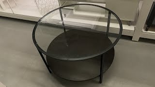 IKEA VITTSJO COFFEE TABLE BROWN BLACK GLASS CLOSER LOOK IKEA FURNITURE SHOPPING TABLES REVIEWS [upl. by Truk]