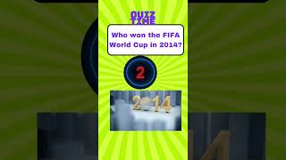 Who Won the FIFA World Cup 2014 🏆⚽ footballquiz [upl. by Sergei]