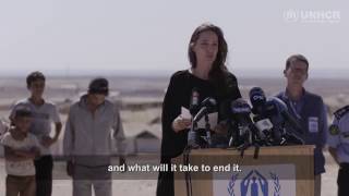 Angelina Jolie Speech in Syria on 11 Sep 2016 [upl. by Ettenoj161]