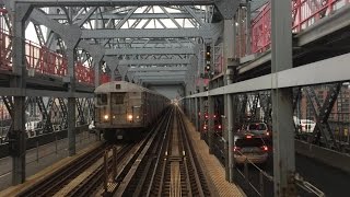 NYC Subway HD 60fps Budd R32 Z SkipStop Train Thunderstorm Railfan Window RFW Ride 72516 [upl. by Llertrac]