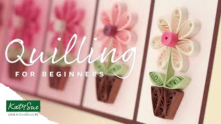 Paper Quilling For Beginners  Basic Shapes Tutorial  Make A Quilled Flower [upl. by Lienet]