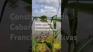 Construcción de Cabaña Rodeada por agua en temporal de lluvias aventura Paisaje Campo camping [upl. by Blum]