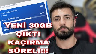 TURKCELL GÜNCEL 30GB HEDİYE İNTERNET KAMPANYASI KAÇIRMA [upl. by Giwdul]