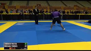 Andrew Wiltse piece controls and finishes his opponent in under a minute IBJJF NoGi Purple [upl. by Gnirol59]