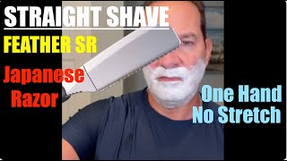 Beginners Straight Shave One Hand No Stretching Follow Along [upl. by Asirak]