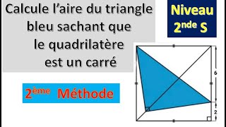 Calcul dune aire repérage première bissectrice distance aire orthogonalité maths géométrie [upl. by Euqinotna556]