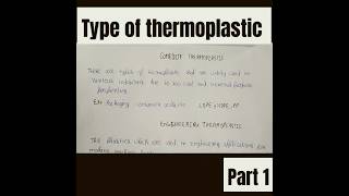 Types of thermoplastic thermoplastics thermoplastic study trending polymer chemistry shorts [upl. by Man85]