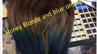 Honey Blonde and Blue Ombre Tutorial [upl. by Salamone]