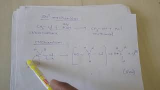 SN2 mechanism of 12th chemistry in Kannada [upl. by Hsihsa]