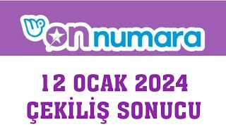 On Numara Çekiliş Sonuçları 12 Ocak 2024 [upl. by Jennica]