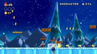 New Super Mario Bros U  A Frozen Cooligan Makes a Great 1Up in Cooligan Fields [upl. by Snell]