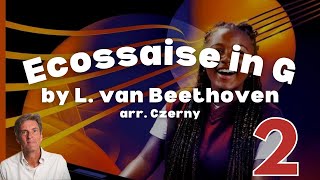 Ecossaise in G by L van Beethoven arr C Czerny ABRSM Grade 2 Piano 2023 amp 2024  A1 [upl. by Xela317]