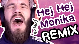 PewDiePie Hej Monika Remix by Party In Backyard on reaction [upl. by Arie]