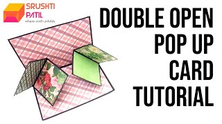 Double Open Pop Up Card Tutorial by Srushti Patil [upl. by Albur20]