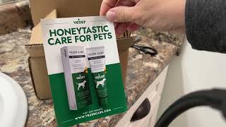 Unboxing Vezer Care wound spray with honey and Resin Vezer Care honey ointment amp Pet Dispenser 🔗⬇️❤️ [upl. by Quintus]