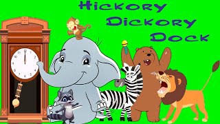 Hickory Dickory Dock  Nursery Rhymes amp Kids Songs  Wild Animals [upl. by Carrick]