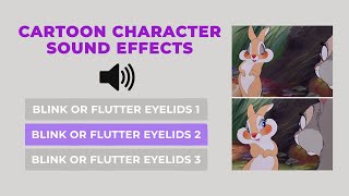 Cartoon character blink or flutter eyelids sound effect  plink SFX [upl. by Faletti]