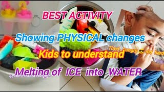 trending Concept of ice melting into water  Activity yusufworldMeducation youtube viralvideo [upl. by Annaeoj]