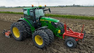 Spring tillage amp planting 2023  Vegetable growing in Holland  John Deere amp Fendt  With AgriBrink [upl. by Roderigo]