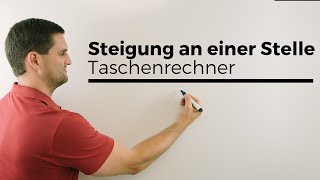 Steigung an einer Stelle bestimmen mit Taschenrechner Casiofx Mathe by Daniel Jung [upl. by Maltzman]