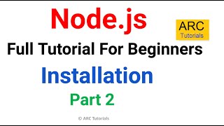 Installation  Ep 2  Node JS Tutorial For Beginners [upl. by Revell]