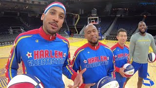 Harlem Globetrotters Show Off Their TrickShots And Dribbling Skills  MEAWW [upl. by Enicul]