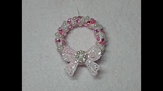 DIYSparkly Shabby Chic Wreath Ornament Made With DT Materials [upl. by Leary]