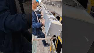 Installing wing alloy exterior decorative strips process [upl. by Elmajian]