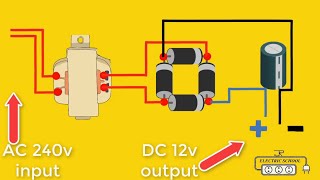 AC 240v to DC 12v converter electrical diagram [upl. by Hizar]