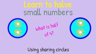 Halving Small Numbers  Halving Numbers  Find Half of a Number [upl. by Annim770]