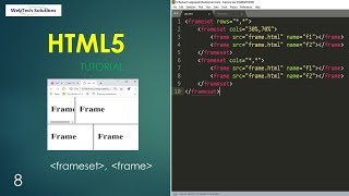 html frameset tag  html5 tutorial  8 [upl. by Michey]