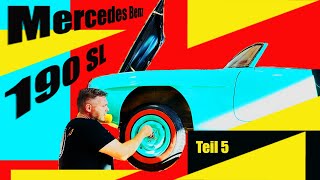 Mercedes 190 SL Restaurierung es geht weiter Er rollt wieder und hat sein Herz zurück bekommen [upl. by Payson]